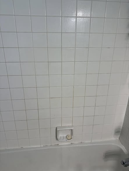 Bathroom tile and shower cleaning detail